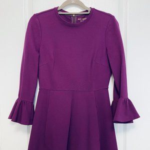 bell sleeve ponte dress